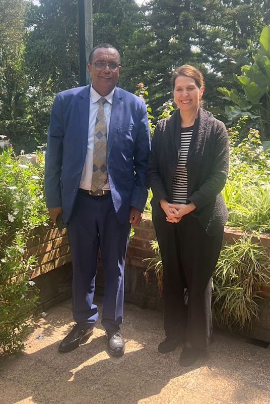 Courtesy call by the CTSAMVM Chairperson, Maj. Gen. Hailu Gonfa Eddosa to the Ambassador of Switzerland to Ethiopia and South Sudan, Her Excellency Ambassador Tamara Mona on 2nd May 2024