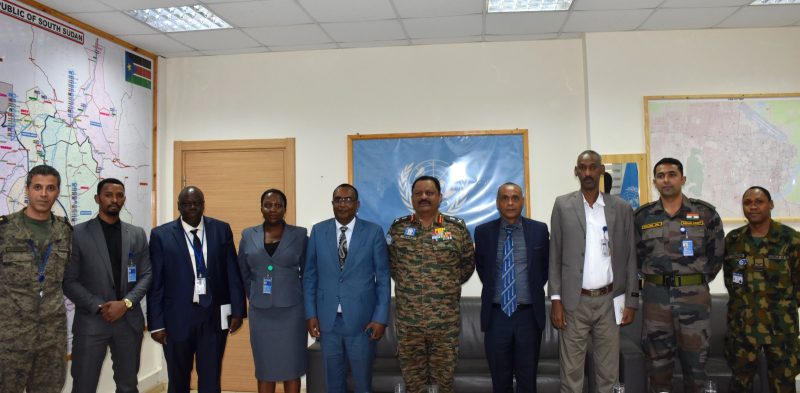 Ceasefire and Transitional Security Arrangements Monitoring and Verification Mechanism (CTSAMVM) visited the United Nations Mission in South Sudan (UNMISS) Force Commander Lt. Gen. Mohan Subramanian